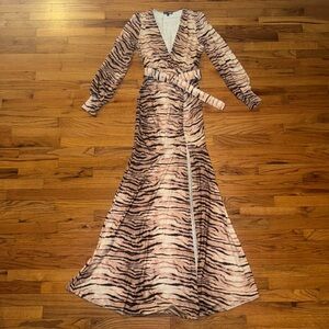 Tiger print Maxi dress with matching belt